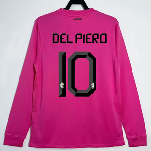 复刻2011-12赛季尤文客场复古老款长袖足球服 皮耶罗皮尔洛球衣男