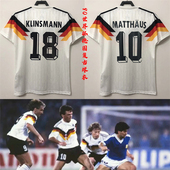 复刻1990年世界杯德国队主场复古老款 球衣克林斯曼马特乌斯足球服