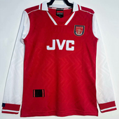 球衣 复刻1996 复古老款 阿森纳主场长袖 10号博格坎普足球服 97赛季