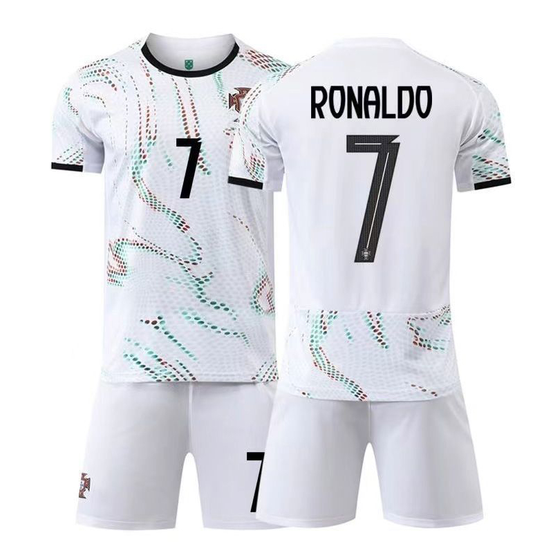 2526葡萄牙世界杯球衣主客场7号c罗B费速干训练足球服套装男定制