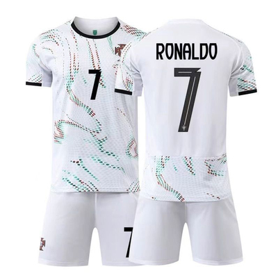 2526葡萄牙世界杯球衣主客场7号c罗B费速干训练足球服套装男定制