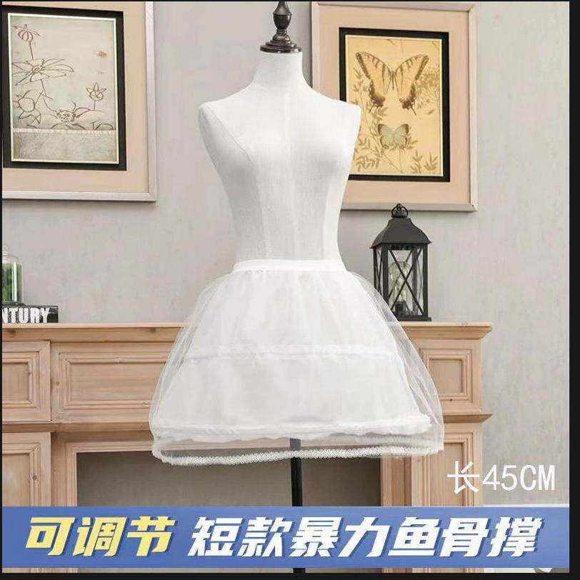 洛丽塔鱼骨裙撑Lolita暴力超蓬可调节漫展日常衬裙百搭包边