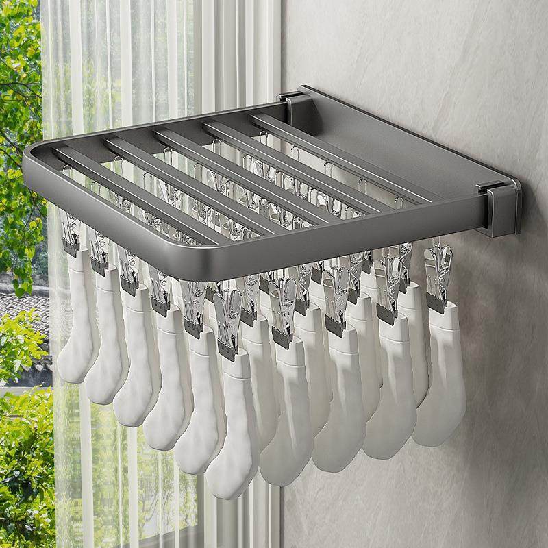 折叠晾衣架多夹子壁挂晒袜子神器家用阳台防风内衣内裤婴儿袜夹子,收纳整理,多夹子晾衣架,淘宝优惠券,粉丝福利购,淘宝优惠卷