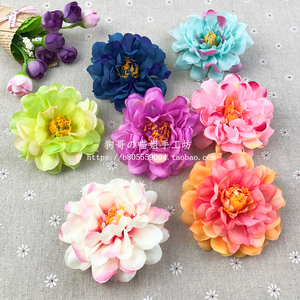 狗哥喵姐 diy手工自制逗猫棒材料配件牡丹大花朵伸缩尾花布艺花