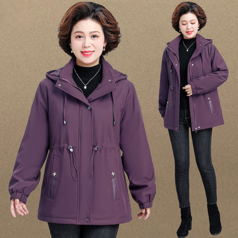 中老年妈妈冬季保暖运动服外套