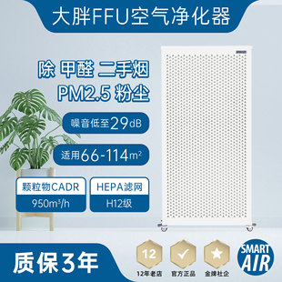 工业设计高效净化 除霾灰尘 114㎡大空间使用 大胖FFU空气净化器