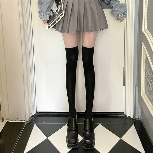 *No price reduction in real shooting - leg stockings children's middle tube thin leg stockings over knee high tube stockings pile stockings