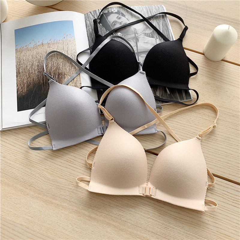 *No price reduction in real shooting ~ new front button back gathering underwear, short bra, women's suspender bra