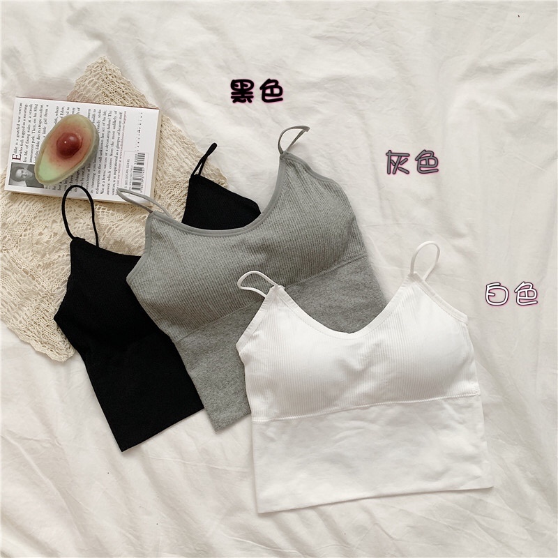 *No price reduction in real shooting ~ new style sleeveless back top with bottom strap and bra