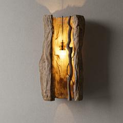 美式乡村复古怀旧实木铁艺仿古loft个性酒吧漫咖啡服装店蜡烛壁灯