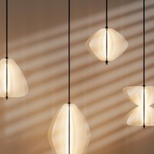 现代简约吊灯酒店宴会厅餐厅几何造型多头组合灯具