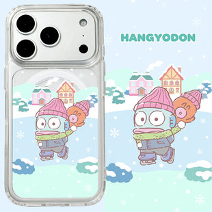 适用iphone17promax苹果16手机壳MagSafe磁吸15支架14透明13人鱼汉顿17丑鱼25ultra雪花12圣诞树保护套女16e