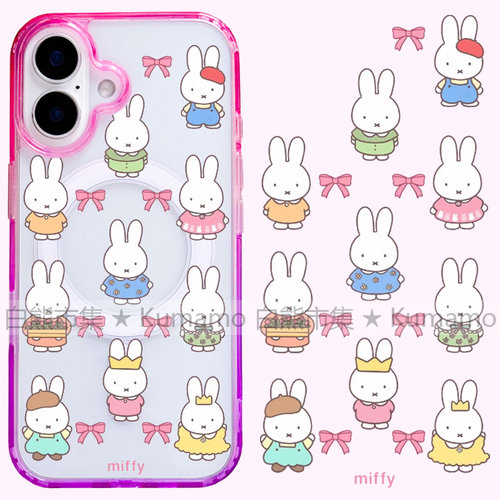 适用iphone17promax苹果17手机壳MagSafe磁吸16渐变15撞色14透明16e保护套华为三星s25ultra日系米菲兔卡通女