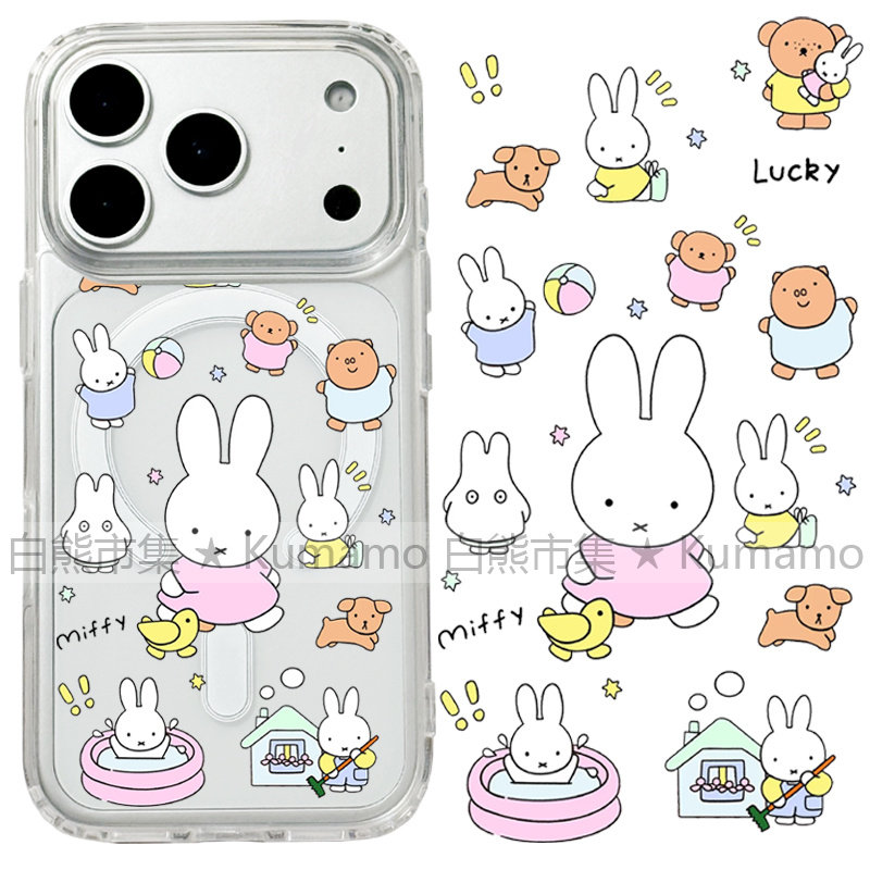 适用iphone17promax苹果16手机壳MagSafe磁吸15支架14透明13小熊17玩偶米菲兔25ultra少女卡通12保护套16e