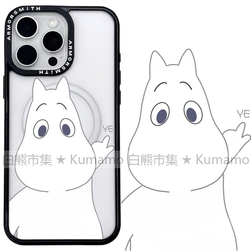 适用iphone17promax苹果17手机壳MagSafe磁吸16支架15日系14河马姆明13卡通12动漫可爱ins无线充电保护套16e