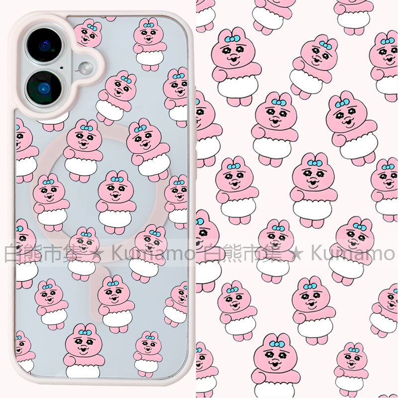 适用iphone17promax苹果16手机壳MagSafe磁吸15支架14透明13裤裤兔17内裤兔25ultra纸尿裤兔12搞怪保护套16e