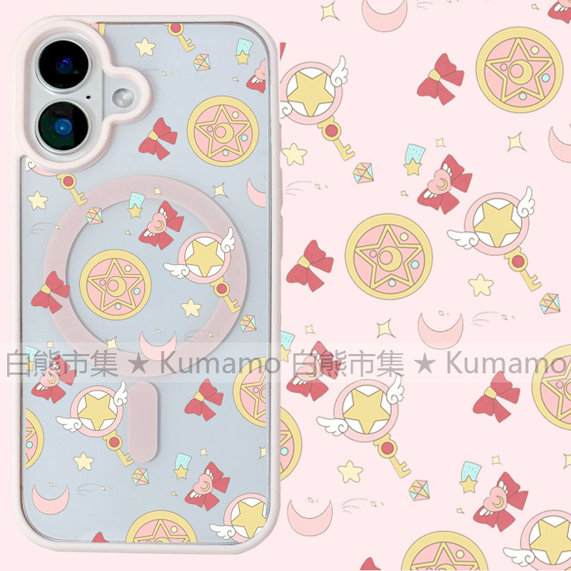 适用iphone17promax苹果16手机壳MagSafe磁吸15支架14透明13日系25ultra美少女战士16e卡通12变身器17保护套