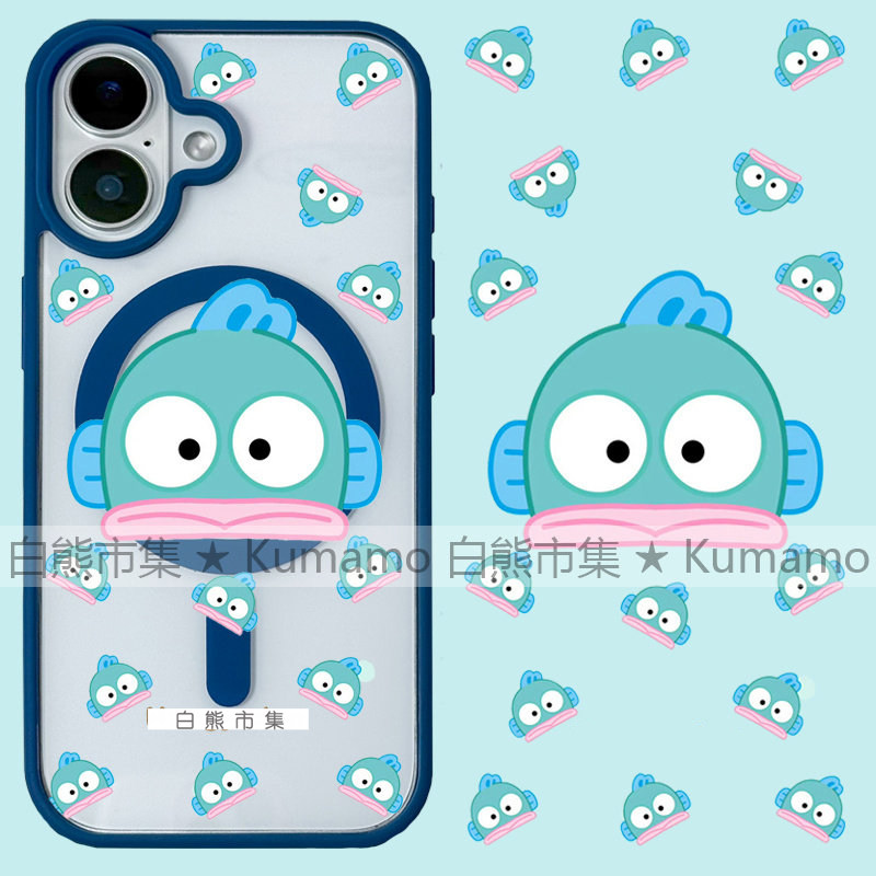 适用iphone17promax苹果16手机壳MagSafe磁吸15支架14透明13人鱼汉顿25ultra丑鱼12卡通17女16e保护套7/8plus