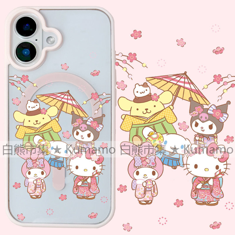 适用iphone17promax苹果17手机壳MagSafe磁吸15支架14透明13樱花25ultra和服12玉桂狗16少女16e保护套kitty猫