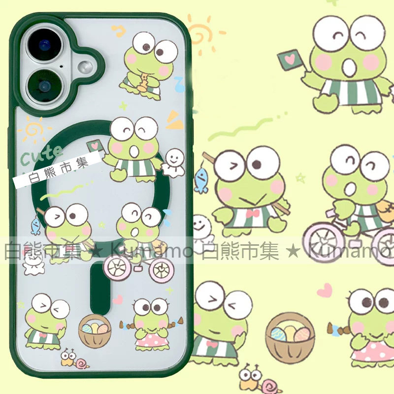 适用iphone17promax苹果16手机壳MagSafe磁吸15支架14透明13洛克比25ultra大眼蛙12青蛙17保护套7/8plus/16e