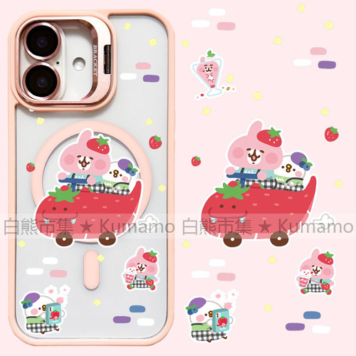 适用iphone17promax苹果17手机壳MagSafe磁吸16镜头支架15透明14卡娜赫拉13草莓18promax卡通16e保护套少女12