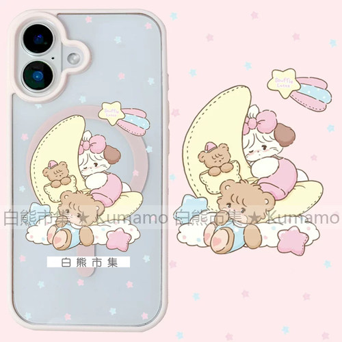 适用iphone17promax苹果17e手机壳MagSafe磁吸18支架15pro透明18promax小熊16e三星26ultra卡通14保护套mikko