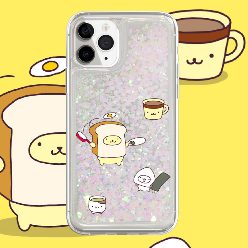 适用于iphone15promax手机壳苹果15三星23ultra小米13华为oppovivo保护套软14流沙12吐司咖啡布丁狗吃货日系