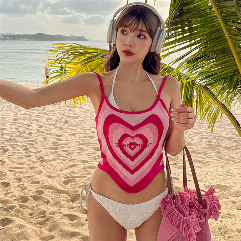 绝美多巴胺泳衣女比基尼三件套