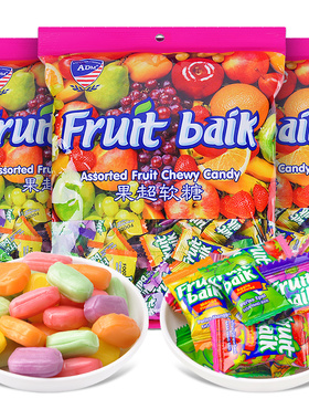 ADM果超水果软糖500g散装婚庆喜糖马来西亚进混合口味糖果小零食