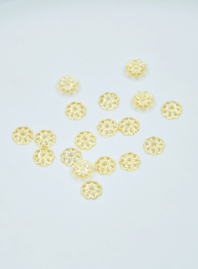 14k包金保色手串花托diy饰品配件