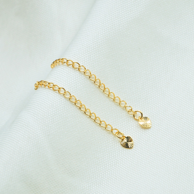 14K GOLD-FILLED EXTENSION CHAIN COLOR-RETAINING BRACELET DIY MATERIAL TAIL CHAIN JEWELRY ACCESSORIES EXTENDED CHAIN NECKLACE JEWELRY ACCESSORIES