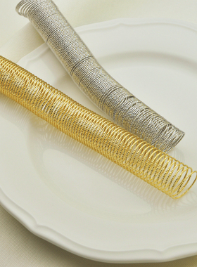diy麻花白金色饰品串珠戒指圈