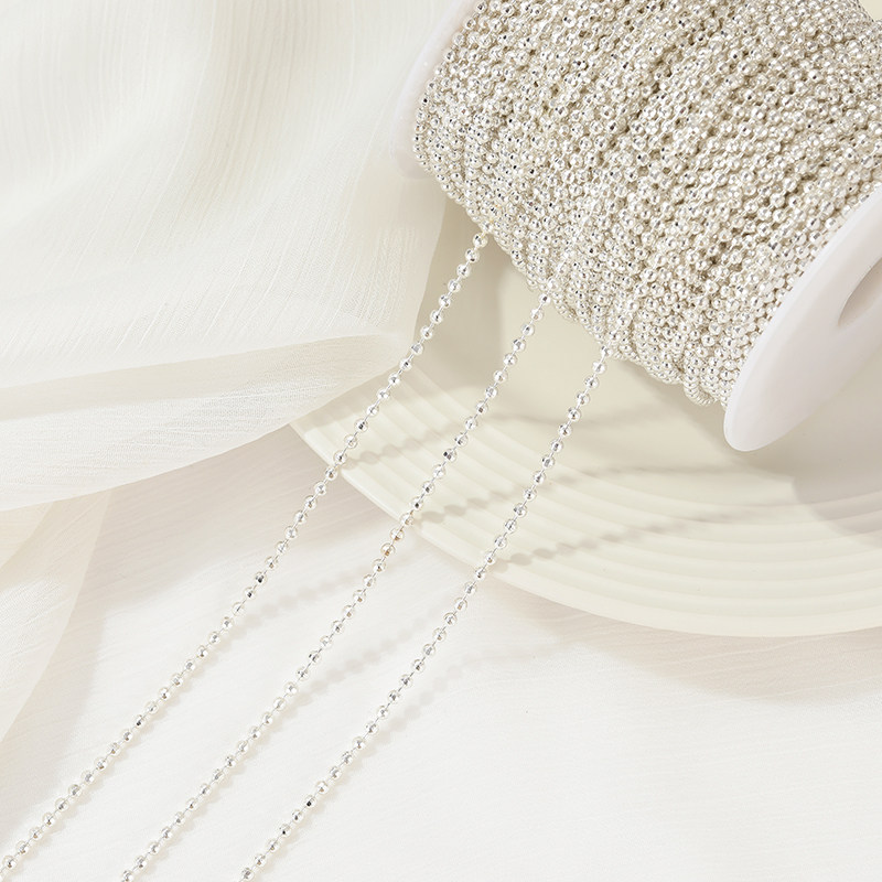 TONGDU S  COLOR-RETAINING LASER BEAD CHAIN BEAD CHAIN HANDMADE DIY NECKLACE MATERIAL BRACELET JEWELRY ACCESSORIES