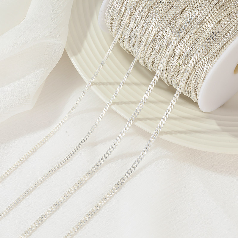 COPPER PLATED S  COLOR-KEEPING CUBAN CHAIN CLAVICLE CHAIN SNAKE BONE NECKLACE DIY MATERIAL BRACELET HANDMADE JEWELRY ACCESSORIES