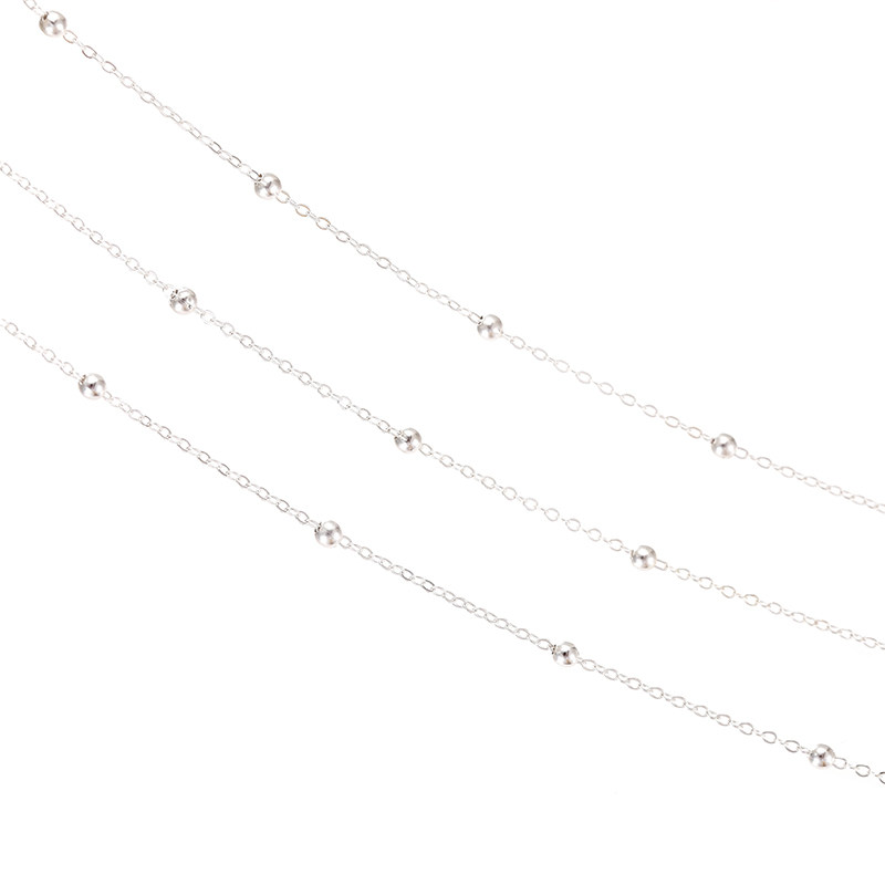 COPPER-PLATED S COLOR PRESERVATION FLAT O-SHAPED CHAIN CLIP BEAD CHAIN SPACER CHAIN DIY BRACELET NECKLACE MATERIAL JEWELRY ACCESSORIES