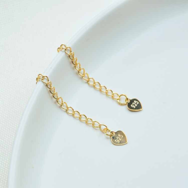 14K GOLD-FILLED EXTENSION CHAIN COLOR-RETAINING BRACELET DIY MATERIAL TAIL CHAIN JEWELRY ACCESSORIES EXTENDED CHAIN NECKLACE JEWELRY ACCESSORIES