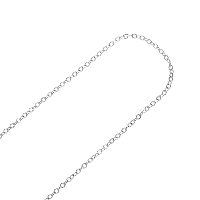 COLOR-RETAINING COPPER CROSS PLATINUM CHAIN O-LINE CHAIN THIN CHAIN TASSEL WHITE K NECKLACE BRACELET EXTENSION CHAIN DIY MATERIAL ACCESSORIES