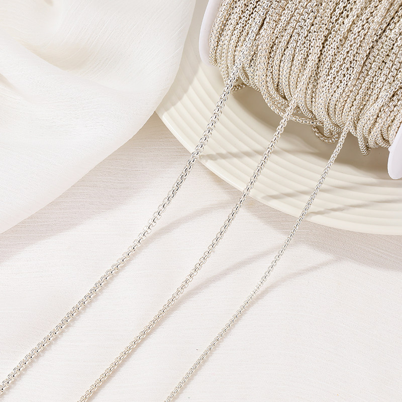 TONGDU S  BOX CHAIN NECKLACE BRACELET DIY MATERIAL FINE CHAIN CHAIN TASSEL HANDMADE LOOSE CHAIN JEWELRY ACCESSORIES