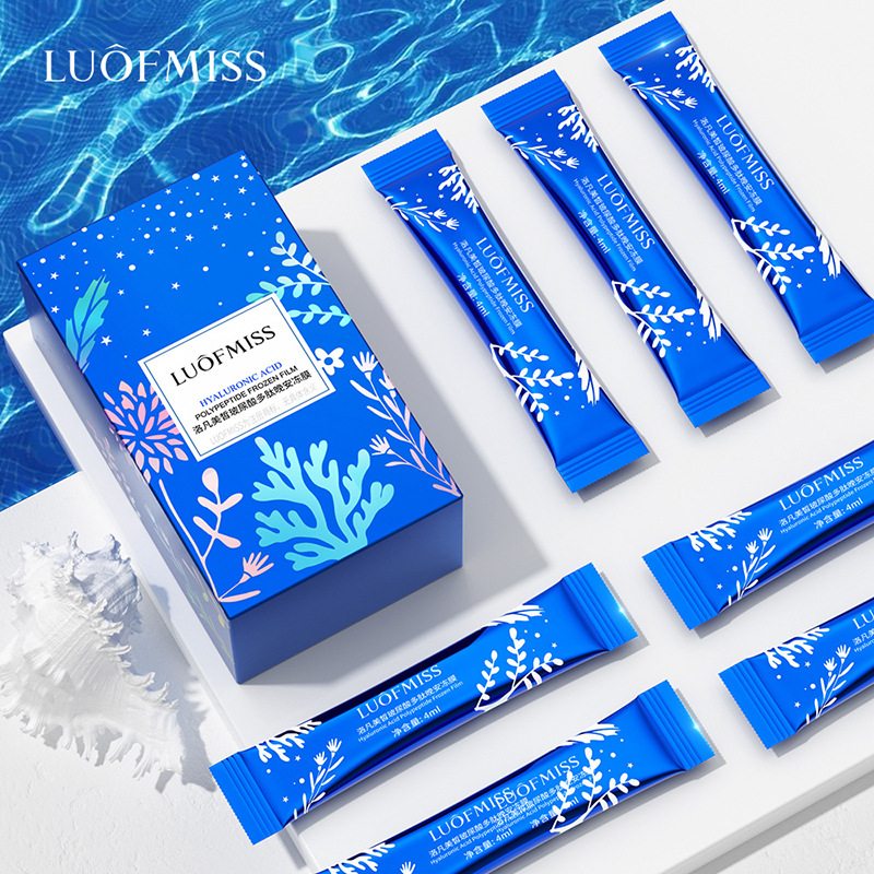 洛凡美皙LUOFMISS玻尿酸多肽晚安冻膜水润保湿睡眠面膜清爽补