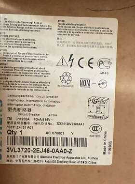{议价}漏电开关 3VL3720-2EJ46-0AA0-Z 3