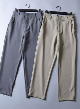 纯色九分西装裤子夏季新款显瘦休闲烟管裤小脚裤女灰色58-A-15659