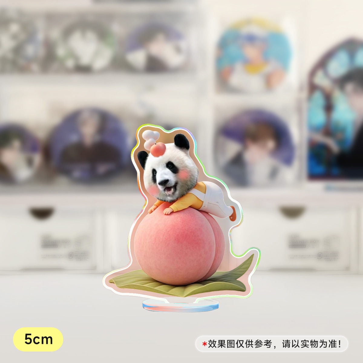 大熊猫渝可超甜coco桃子人形立牌5cm