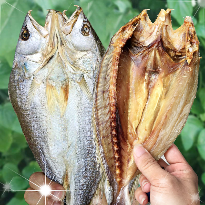 台山广海特产深海去边三牙鱼片背开淡口不咸三齿鱼干渔家船晒500g