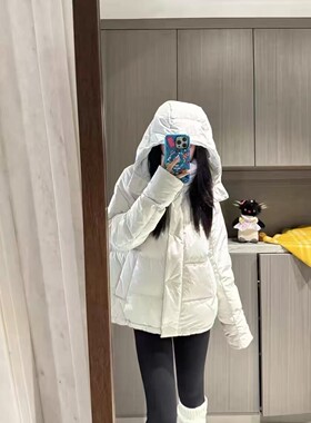 商场同款wunder puff女保暖五格泡芙鸭绒服露露短款连帽羽绒外套