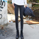 男紧身靴裤 冬季 修身 型显瘦铅笔裤 高弹力黑灰色牛仔裤 男高街小脚裤