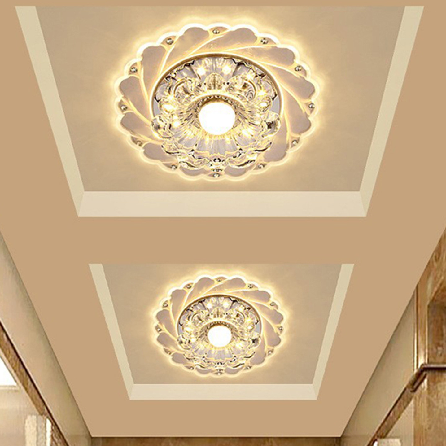 2025新款创意过道灯走廊灯客厅七彩led筒灯嵌入式孔灯玄关吸顶灯,家装灯饰光源,厨卫/阳台/玄关/过道吸顶灯,淘宝优惠券,粉丝福利购,淘宝优惠卷