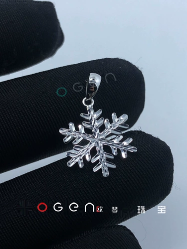 Платиновая подвеска, ожерелье, ювелирное украшение, платина 950 пробы, со снежинками, подарок на день рождения, (в наличии на складе)