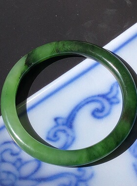 58.5圈玻璃种正阳绿碧玉圆条镯