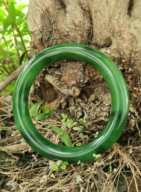 {满目琳琅}隆和斋新疆和田碧玉手镯籽料白玉镯子圆条天然多款超值