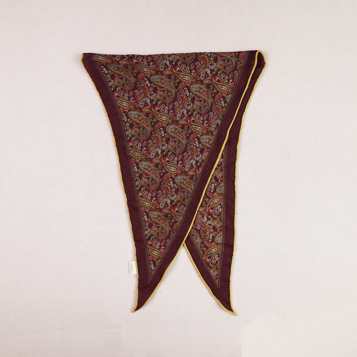 复古腰果 温暖秋冬棕色调糯软丝绒保暖真丝羊绒羊毛围巾菱形丝巾